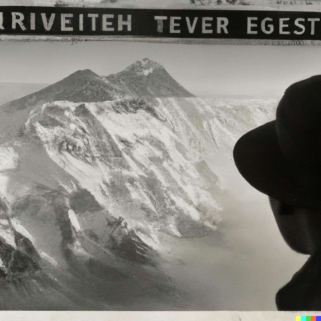 someone gazing at Mount Everest, front page of The New York Times, 1940